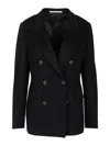 Tagliatore Double-breasted Blazer Jackets Black In Black