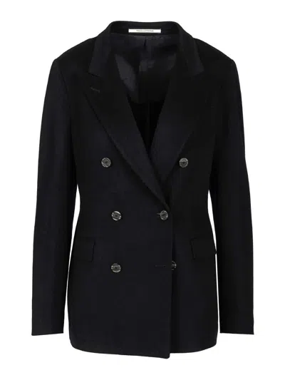 Tagliatore Double-breasted Blazer Jackets Black