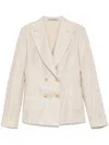 Tagliatore Double-breasted Blazer In Neutrals