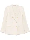 Tagliatore Double-breasted Blazer In Neutrals