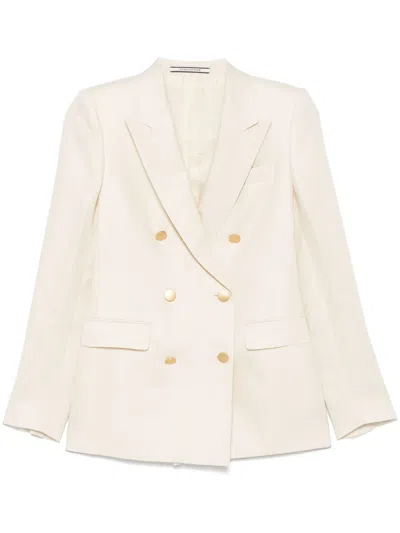 Tagliatore Double-breasted Blazer In Neutrals
