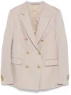 Tagliatore Double-breasted Blazer In Neutrals