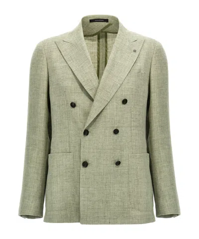 Tagliatore Double-breasted Blazer In Nude