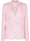 Tagliatore Double-breasted Blazer In Pink