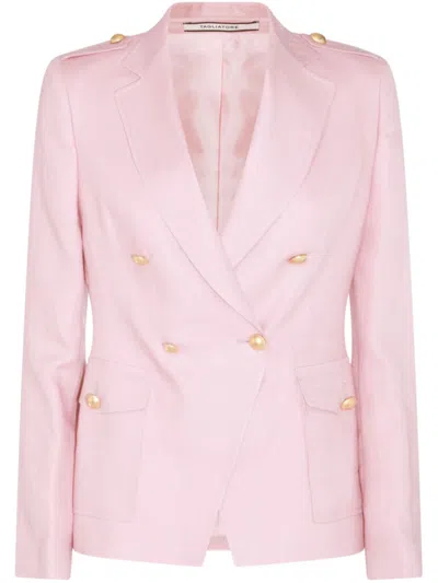 Tagliatore Double-breasted Blazer In Pink
