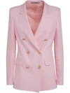 Tagliatore Double-breasted Blazer In Pink