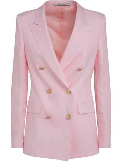 Tagliatore Double-breasted Blazer In Pink