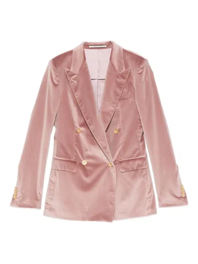 Tagliatore Double-breasted Blazer In Pink