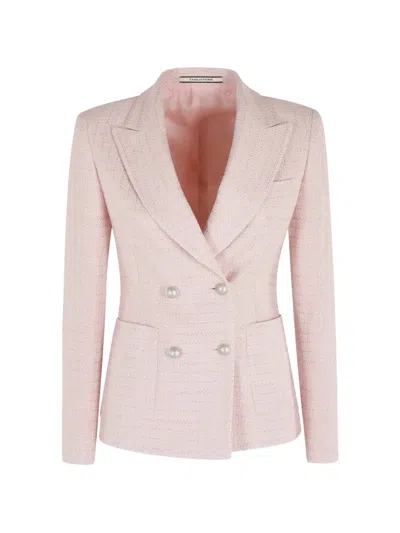 Tagliatore Double-breasted Blazer In Pink