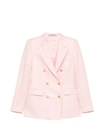 Tagliatore Double-breasted Blazer In Pink