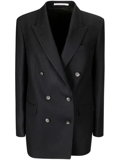 Tagliatore Double-breasted Blazer In Schwarz