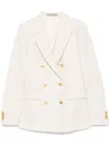 Tagliatore Cotton Single-breasted Jacket In White