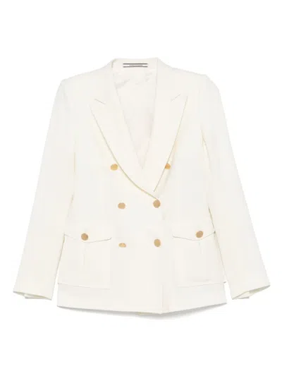 Tagliatore Double-breasted Blazer In White