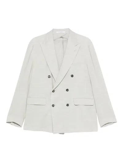 Tagliatore Double-breasted Blazer In Neutral