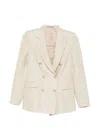 Tagliatore Double-breasted Blazer In White