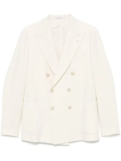 Tagliatore Double-breasted Blazer In White