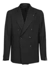 Tagliatore Double-breasted Jacket In Black In Black