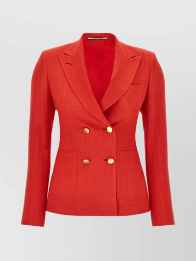 TAGLIATORE DOUBLE-BREASTED BLAZER WITH STRUCTURED SHOULDERS