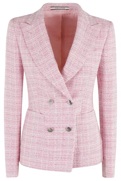Tagliatore Double-breasted Blazer With Tailored Silhouette In Rosa
