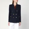 Tagliatore Double-breasted Blue Jacket In Wool Blend
