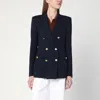 Tagliatore Double-breasted Blue Jacket In Wool Blend