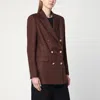 Tagliatore Women's Paris - Linen Double-breasted Blazer In Brown