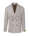Tagliatore Double-breasted Wool And Cashmere Jacket In Gray