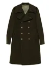 Tagliatore Double-breasted Button Coat In Green