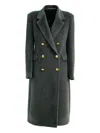 Tagliatore Double-breasted Button Coat In Green