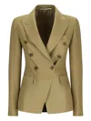 Tagliatore Double-breasted Button Jacket In Green