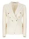 Tagliatore Double-breasted Button Jacket In White