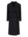 Tagliatore Structured Double-breasted Jacket With Flap Pockets In Black