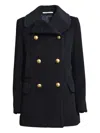 Tagliatore Double-breasted Buttoned Coat In Blue