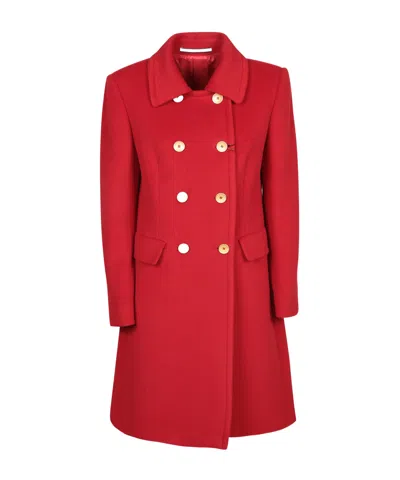 Tagliatore Double-breasted Buttoned Coat In Red