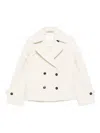 Tagliatore Double-breasted Buttoned Coat In White