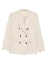 Tagliatore Double-breasted Buttoned Jacket In Neutral