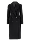 Tagliatore Double-breasted Cashmere Coat In Black