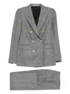 Tagliatore Double-breasted Checked Tailoring In Gray