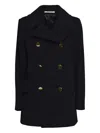 Tagliatore Blue Cashmere And Wool Blanche Coat
