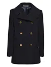 Tagliatore Blue Cashmere And Wool Blanche Coat