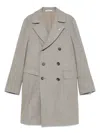 Tagliatore Double-breasted Herringbone-pattern Coat