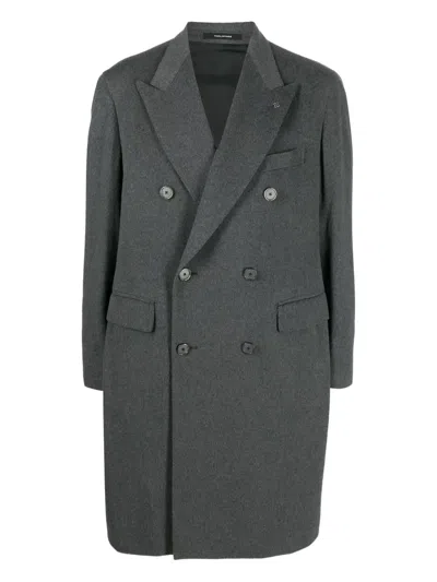 Tagliatore Double-breasted Coat In Animal Print