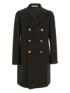 Tagliatore Double-breasted Coat In Black
