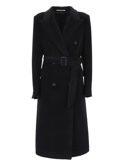 Tagliatore Josie Double Breasted Long Coat Coats Black