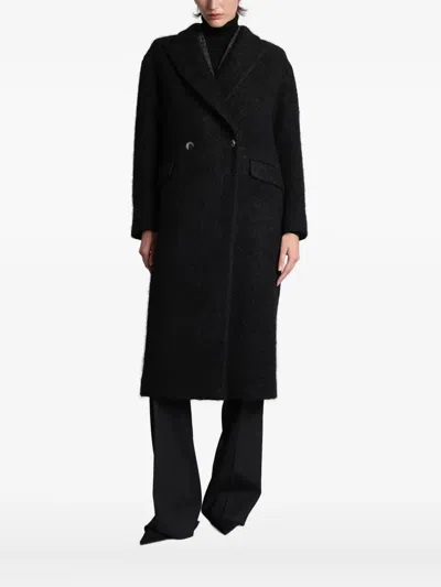 Tagliatore Double-breasted Coat In Black