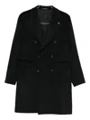 Tagliatore Double-breasted Coat In Black