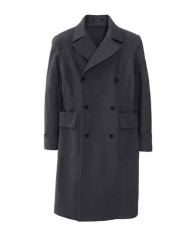 Tagliatore Double-breasted Coat In Black