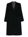 Tagliatore Double-breasted Coat In Black