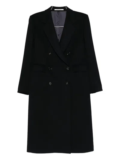 Tagliatore Double-breasted Coat In Black