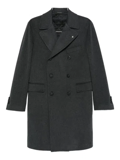 Tagliatore Double-breasted Coat In Black